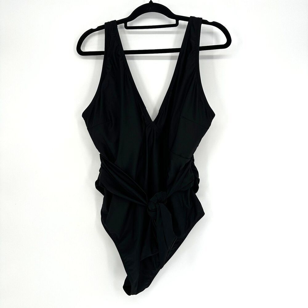 Adore Me Womens One Piece Swimsuit Size 3X Black Boho Beach Classic Slimming